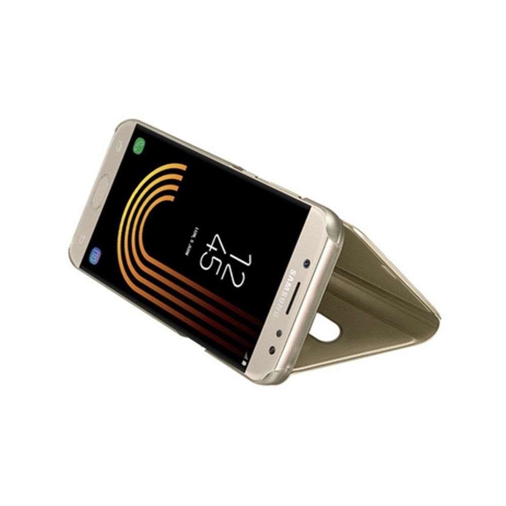 Husa compatibil cu Samsung S20 Plus Flip Cover Oglinda Auriu