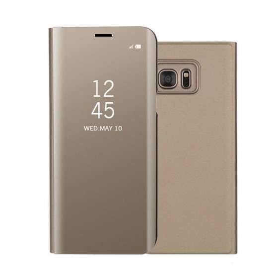 Husa compatibil cu Samsung S20 Plus Flip Cover Oglinda Auriu