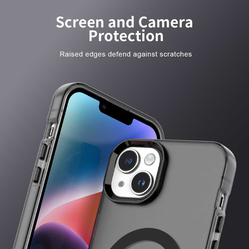 Husă Candy Case pentru iPhone 15, Negru, material TPU/Policarbonat, design minimalist