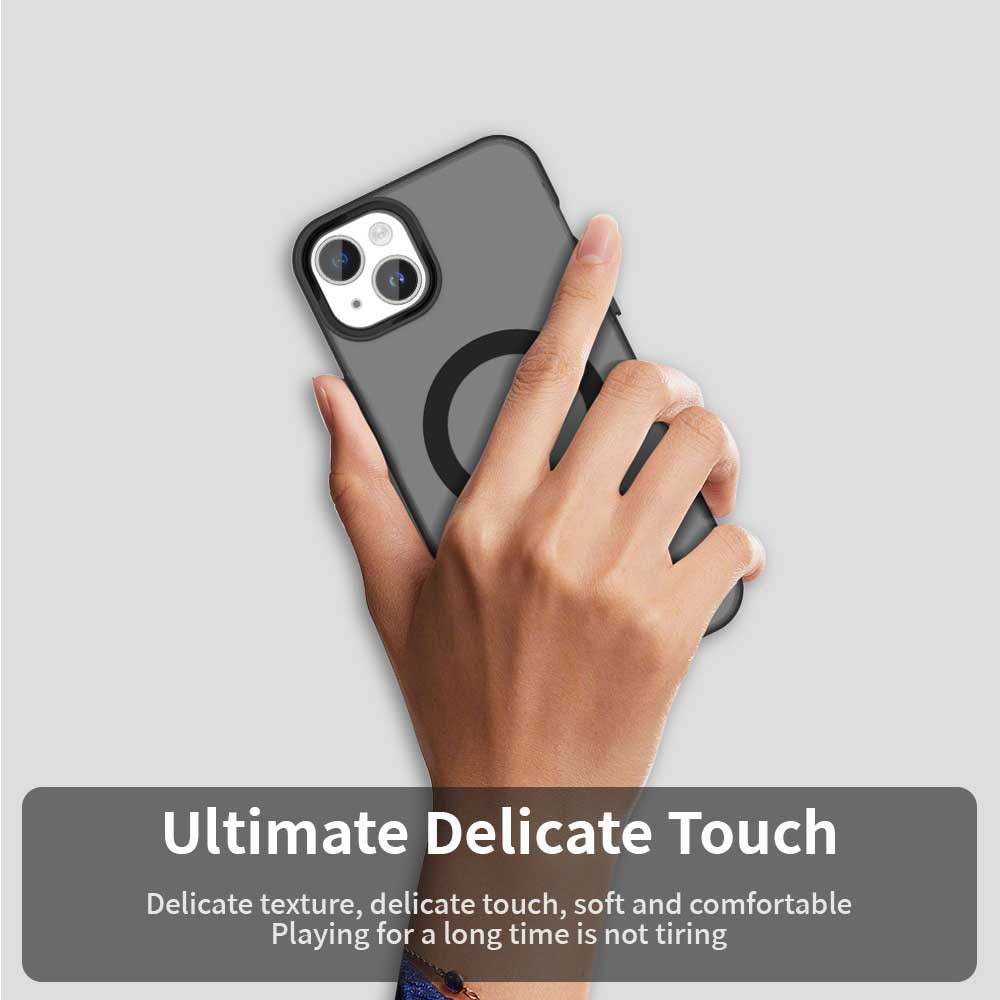 Husă Candy Case pentru iPhone 15, Negru, material TPU/Policarbonat, design minimalist