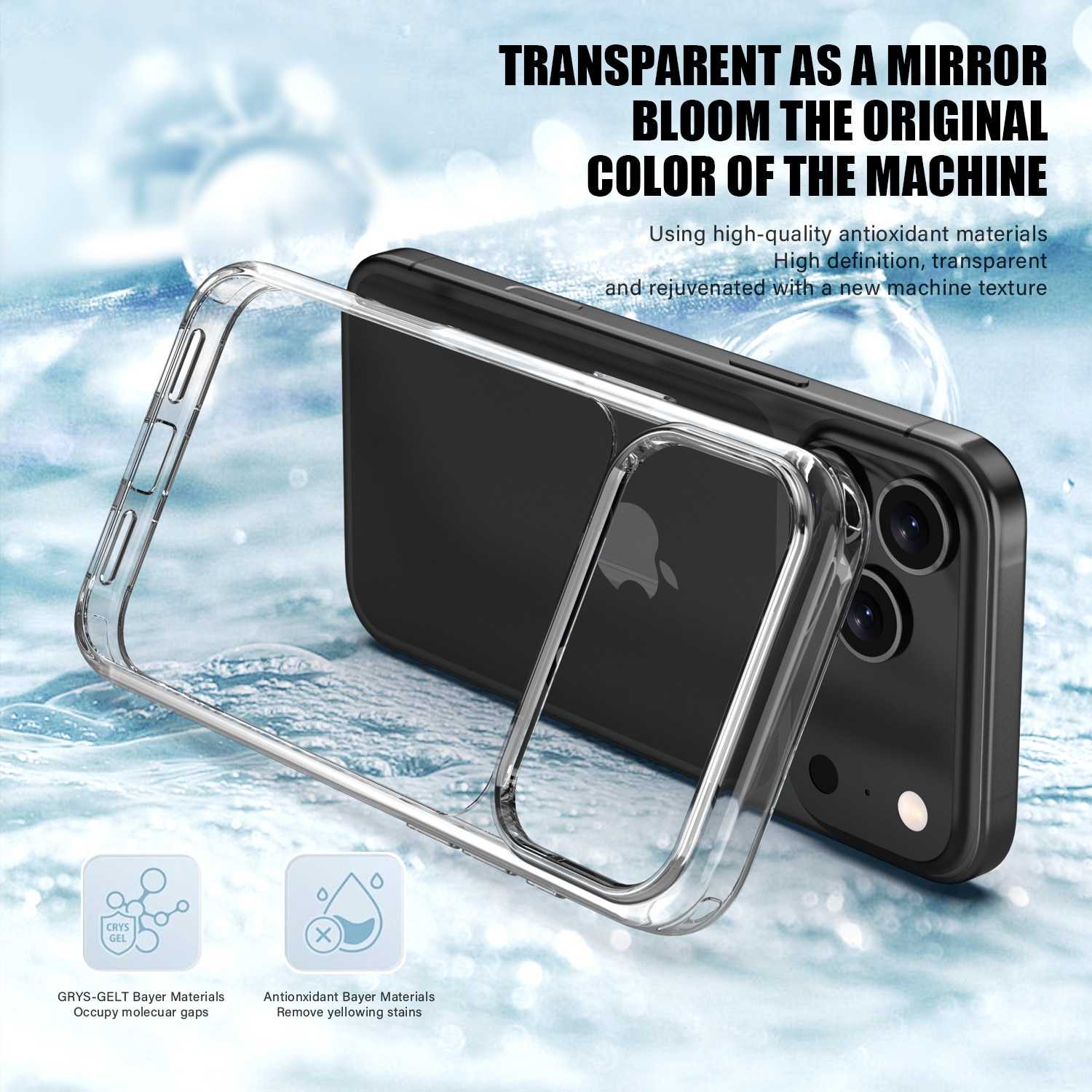 Husa de protectie MagSafe pentru iPhone 17 Pro, 6.27 inci, impermeabila, rezistenta la zgarieturi, rezistenta la caderi, protectie la impact pe patru laturi, compatibila cu MagSafe, transparenta