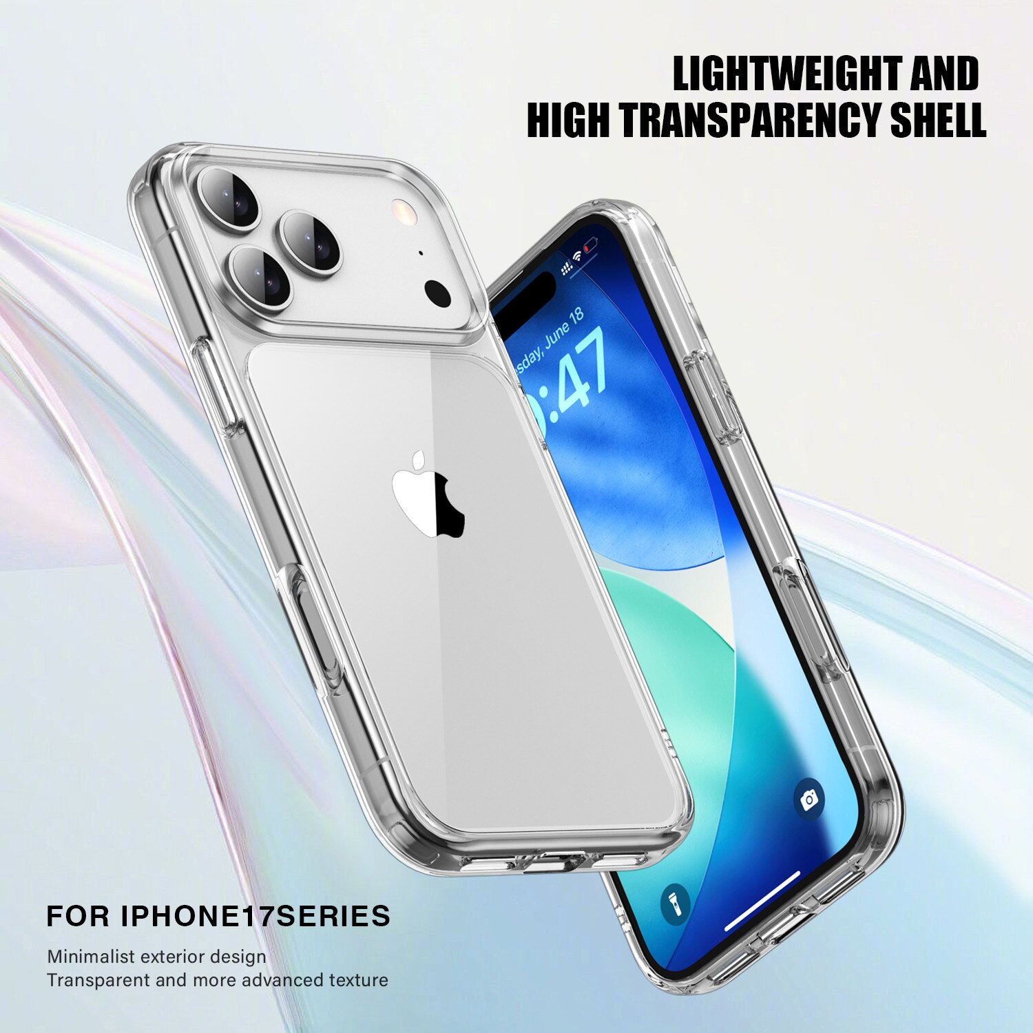 Husa de protectie MagSafe pentru iPhone 17 Pro, 6.27 inci, impermeabila, rezistenta la zgarieturi, rezistenta la caderi, protectie la impact pe patru laturi, compatibila cu MagSafe, transparenta