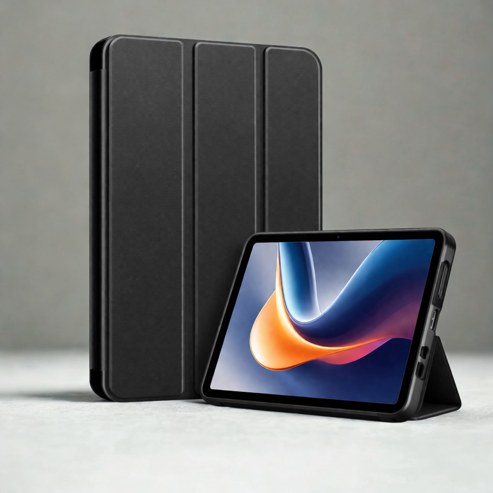 Husa tableta StandPro pentru Lenovo Idea Tab 11, Protectie 360°, Carcasa Rigida, Piele ECO, Anti-soc si Anti-zgarieturi, Negru
