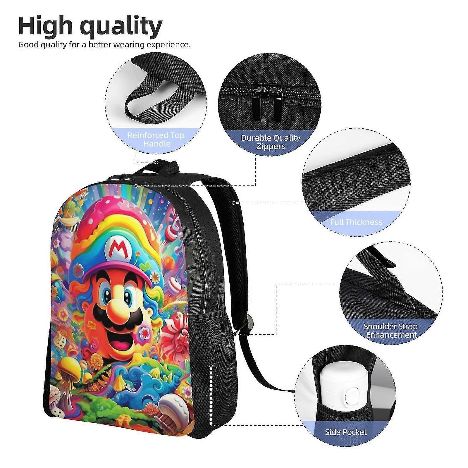 Rucsac laptop rezistent apa, capacitate mare, 41x30x11.5cm, multicolor