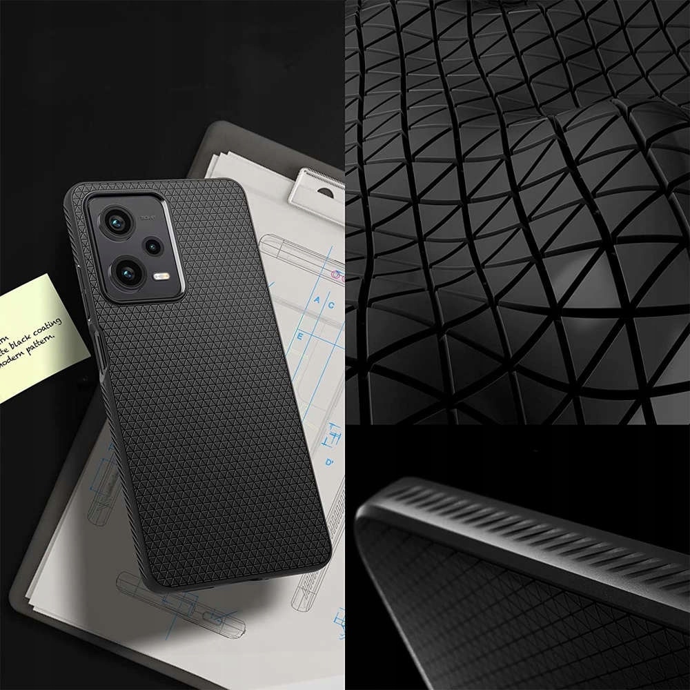 Carcasa Spigen Liquid Air compatibila cu Xiaomi Redmi Note 12 Pro / Poco X5 Pro 5G Matte Black