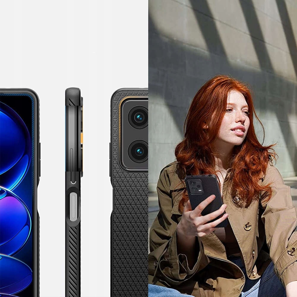 Carcasa Spigen Liquid Air compatibila cu Xiaomi Redmi Note 12 Pro / Poco X5 Pro 5G Matte Black