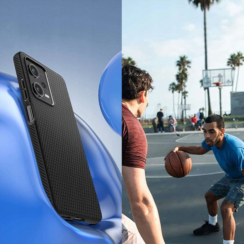 Carcasa Spigen Liquid Air compatibila cu Xiaomi Redmi Note 12 Pro / Poco X5 Pro 5G Matte Black