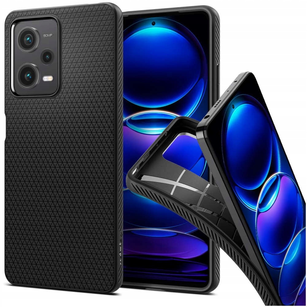 Carcasa Spigen Liquid Air compatibila cu Xiaomi Redmi Note 12 Pro / Poco X5 Pro 5G Matte Black