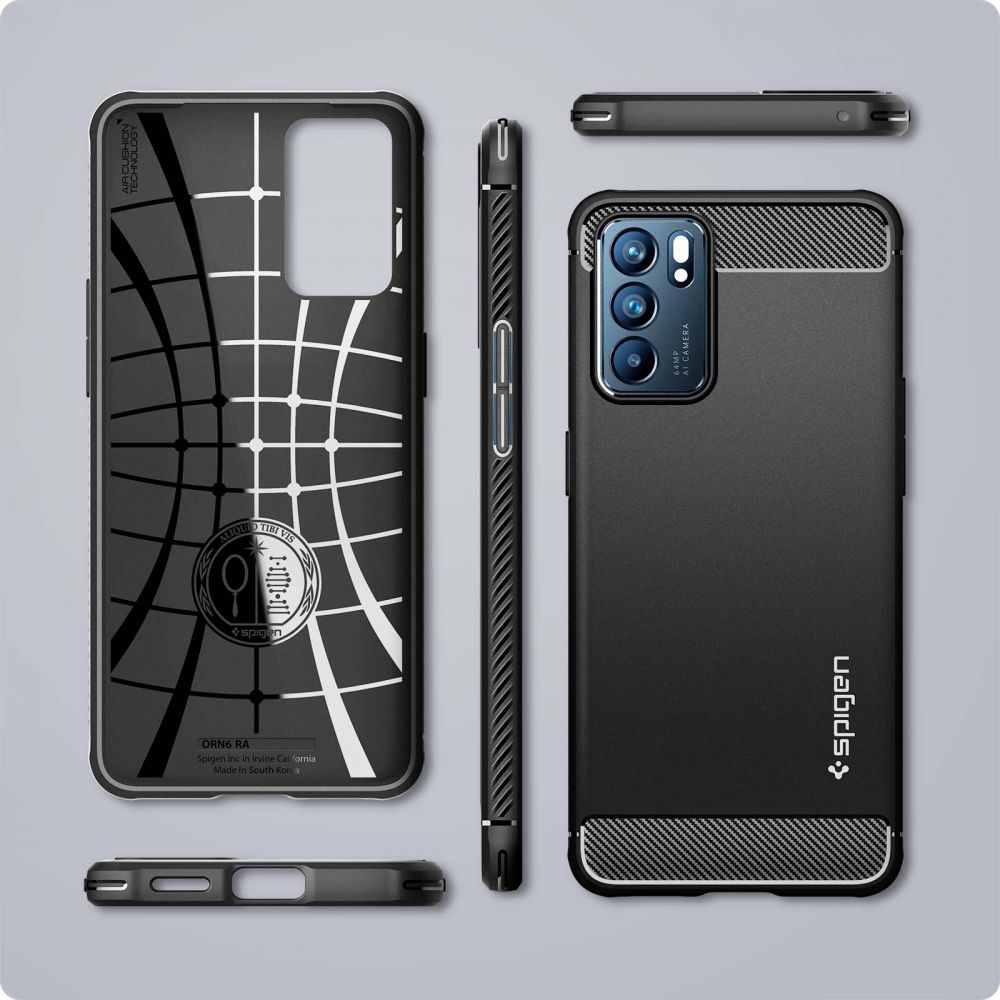 Carcasa Spigen Rugged Armor compatibila cu Oppo Reno 6 5G Matte Black