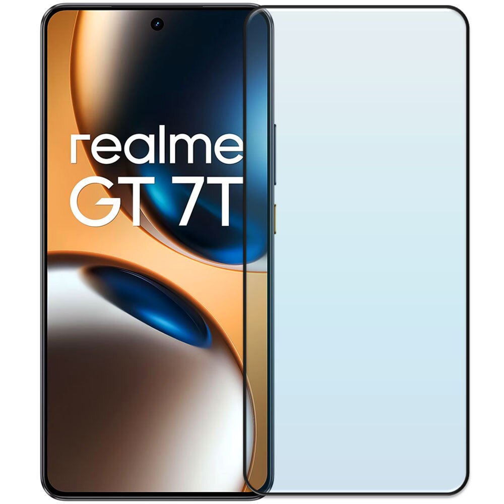 Folie din sticla securizata pentru Realme GT 7T, HAMSTERBOX Glass Shield, Protectie completa ecran, Full face, Aplicare rapida, Case Friendly, Transparenta
