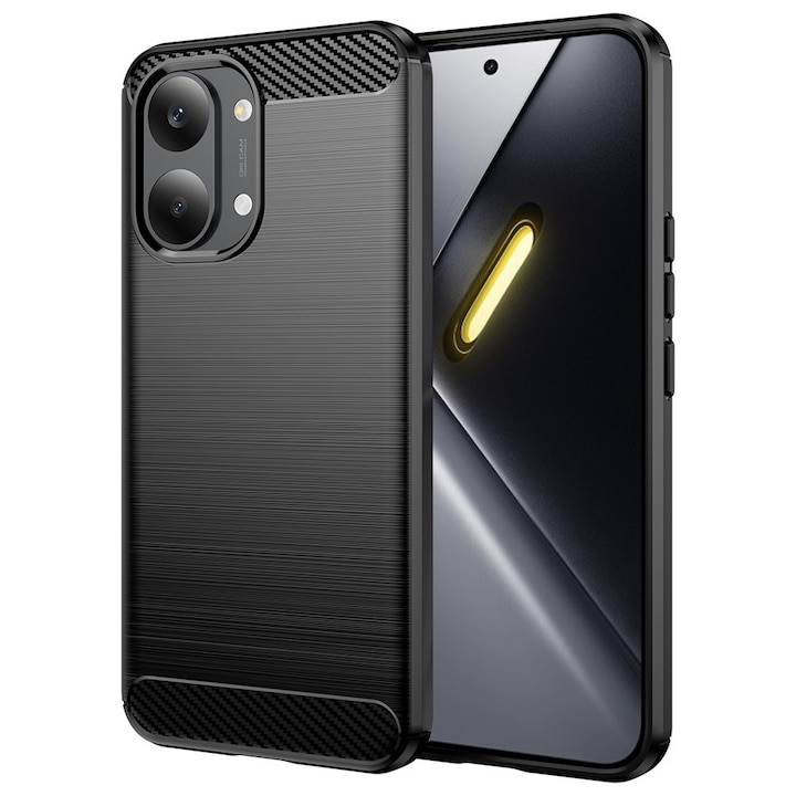 Husa pentru Xiaomi Poco X8 Pro Max Daden Carbon Flexibila Antisoc, Hybrid Antisoc, Negru