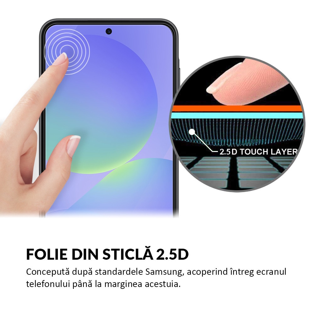 Folie Sticla Dr.Shield, Compatibil Samsung Galaxy A27, Full Glue, Protectie Profesionala 2.5D