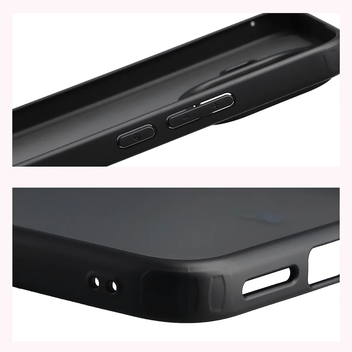 Carcasa Bizon Angelo compatibila cu Xiaomi 17T Pro, Transparent / Negru