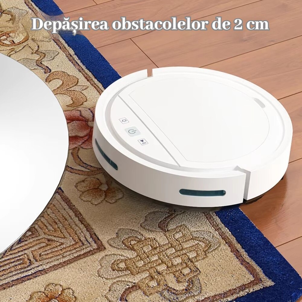 Aspirator Robot Inteligent, VDSTAR®, EBO-118B, Aspirare Puternica 2500Pa cu Control prin Aplicatie, Auto-incarcare, Aspirare pe Uscat, ABS, Alb