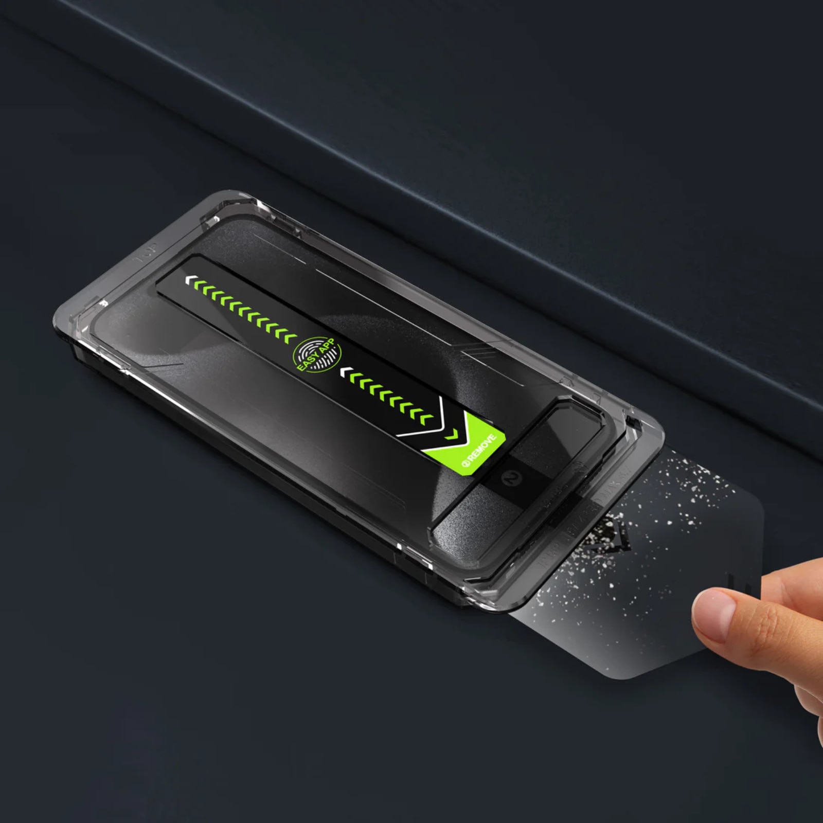 Kit Folie Sticla Privacy, Titan Dust Removal Easy App pentru iPhone 13 /13 Pro /14 / 16E/ 17E