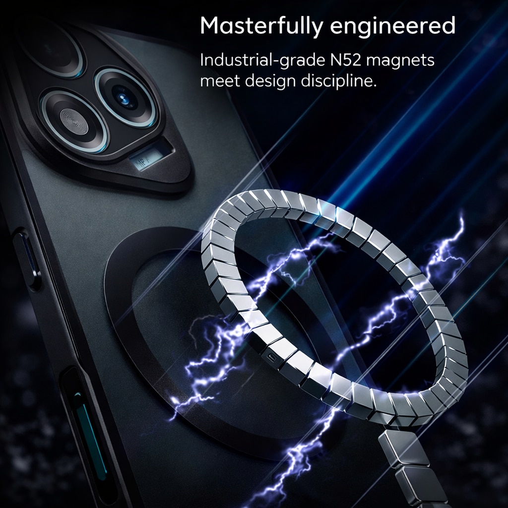 Husa Fortify MagSafe pentru Motorola Edge 50 Neo / Edge 60 Neo / Motorola ThinkPhone 25, Hard TPU Case, Colturi Airbag, Magnetica, Matte Structure Anti-Shock, Neagra