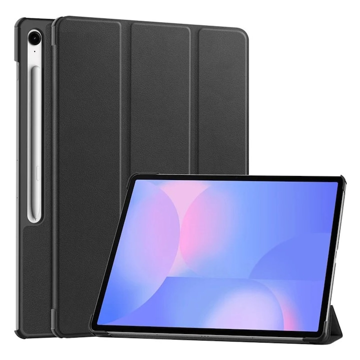 Husa pentru Samsung Galaxy Tab S10 FE Plus, I10, Microfibra, Black