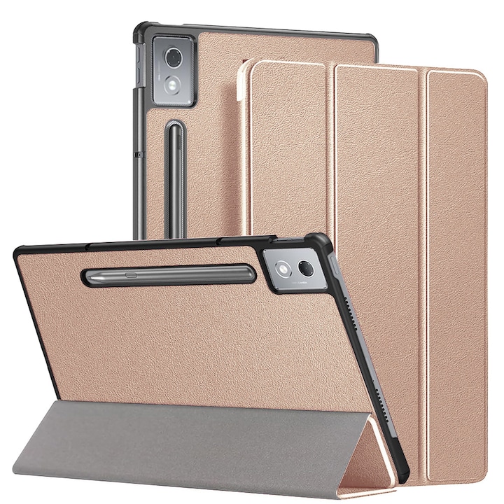 Husa pentru Lenovo Idea Tab Pro 12.7 2025, Z35, Microfibra, Rose Gold