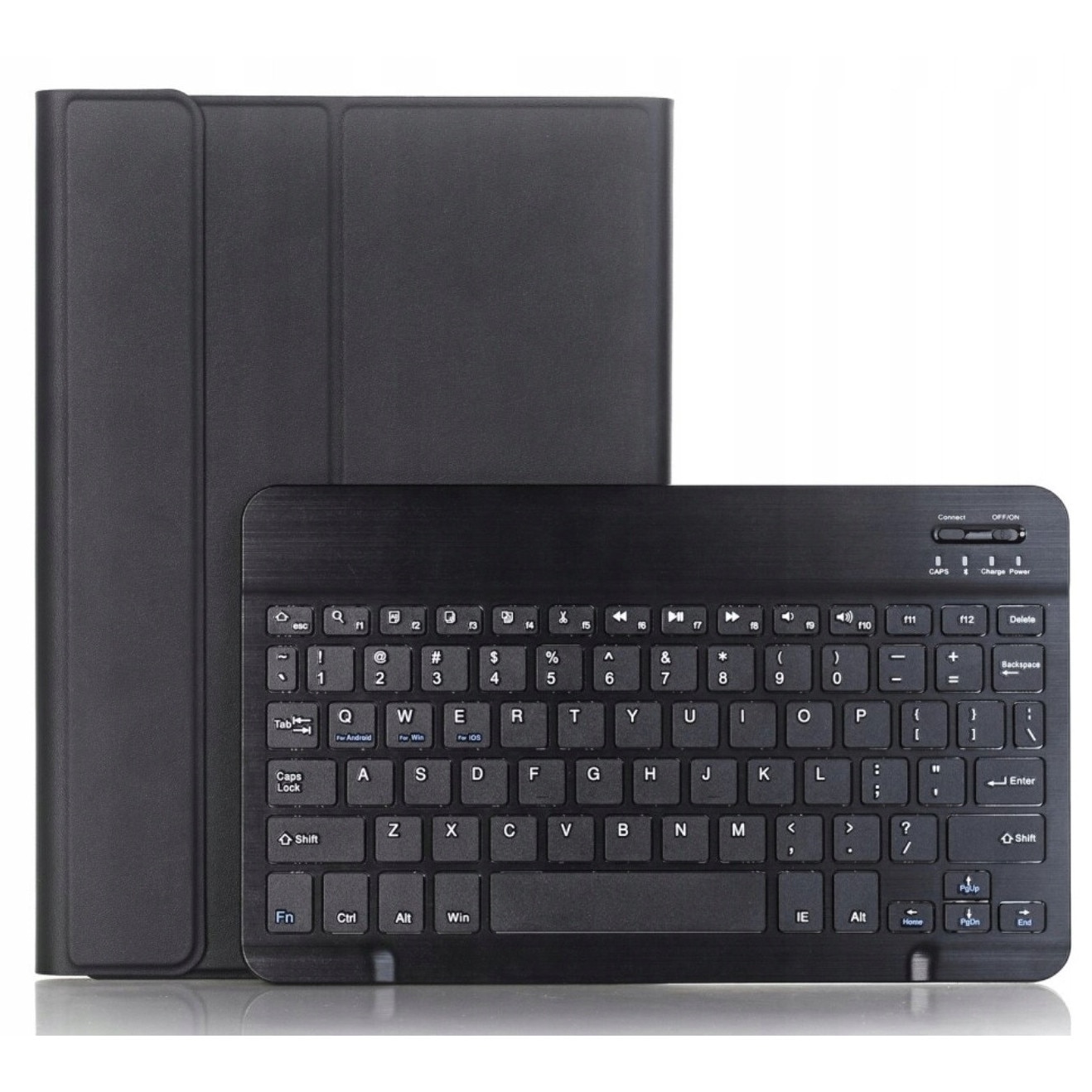 Husa cu tastatura pentru Samsung Galaxy Tab A9 8,7" 2023, negru, functie suport, acces la toate sloturile