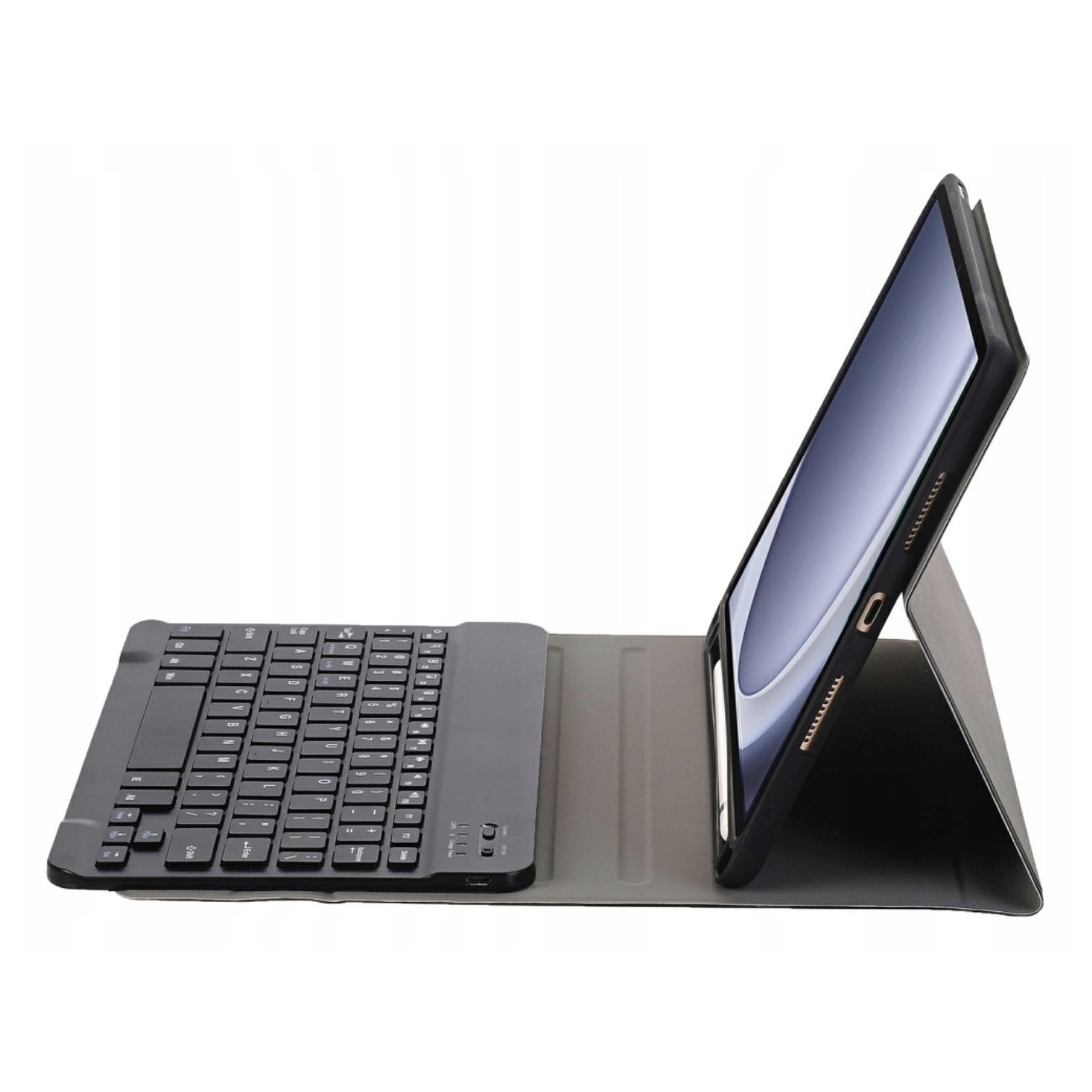 Husa cu tastatura pentru Samsung Galaxy Tab A9 8,7" 2023, negru, functie suport, acces la toate sloturile