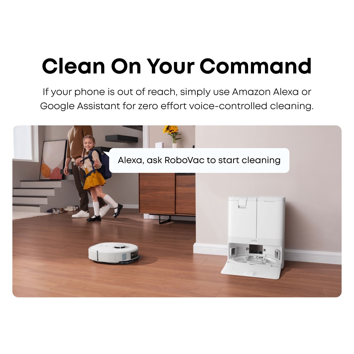 Aspirator robot eufy X10 Pro Omni, 8,000 Pa, Tehnologie MopMaster 2.0, Recipient de praf de 2.5L cu golire automata + uscarea mopului la 45°C, Rezervor de apa de 3L, Autonomie de 173 min, Evitare a obstacolelor cu AI, Alb
