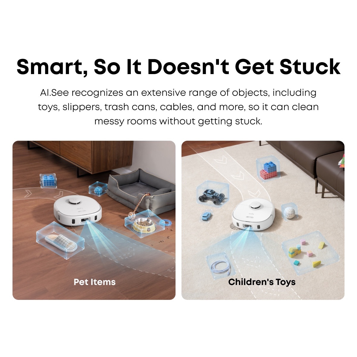 Aspirator robot eufy X10 Pro Omni, 8,000 Pa, Tehnologie MopMaster 2.0, Recipient de praf de 2.5L cu golire automata + uscarea mopului la 45°C, Rezervor de apa de 3L, Autonomie de 173 min, Evitare a obstacolelor cu AI, Alb