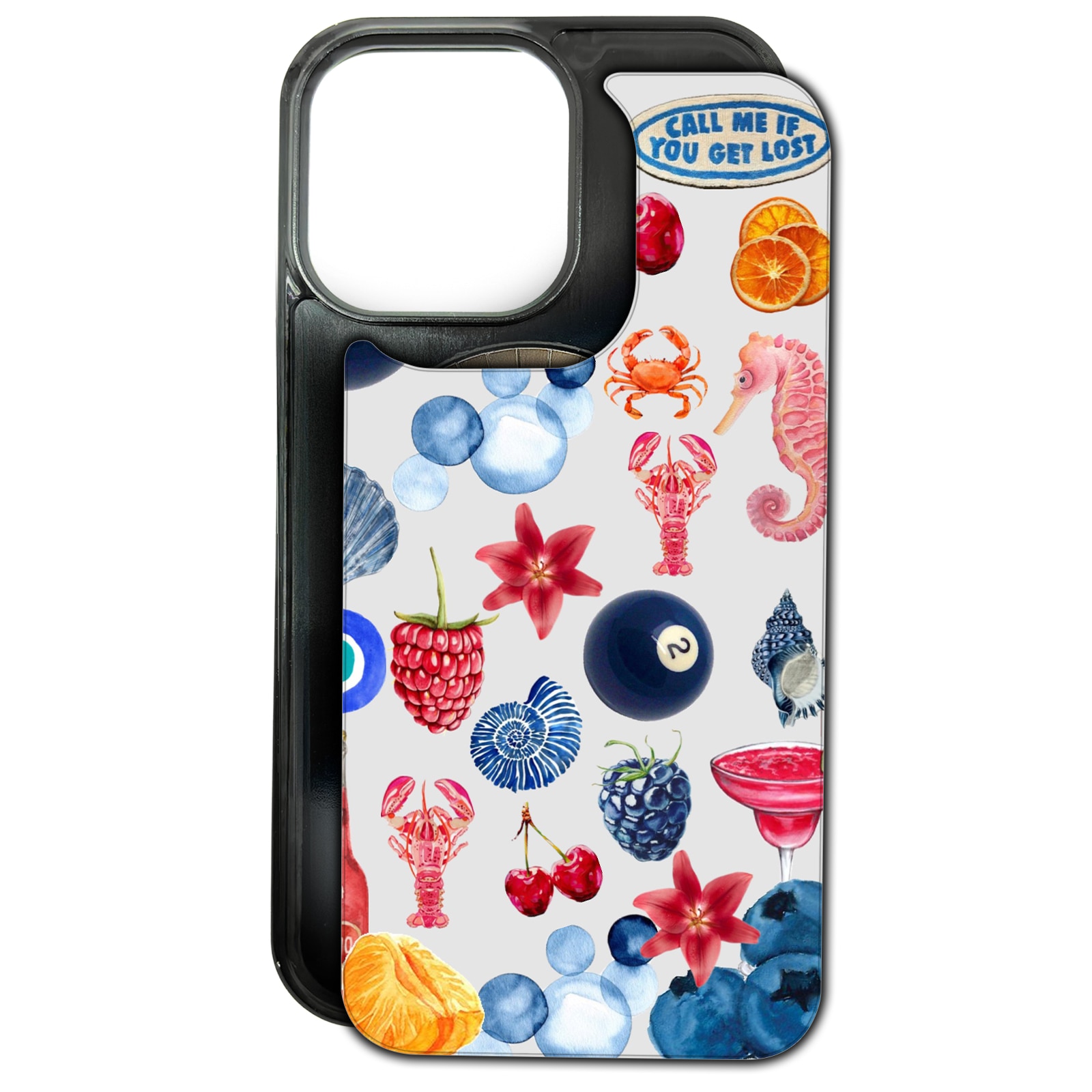 Husa de Protectie MagChange pentru iPhone 15 Pro, Spate Interschimbabil, Plate Summer Loving