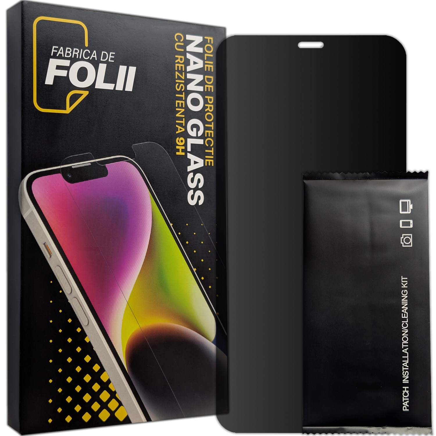 Folie pentru LG K10, Fabrica De Folii®, Folie flexibila Privacy 9H, Montare usoara, Fabricat in Romania