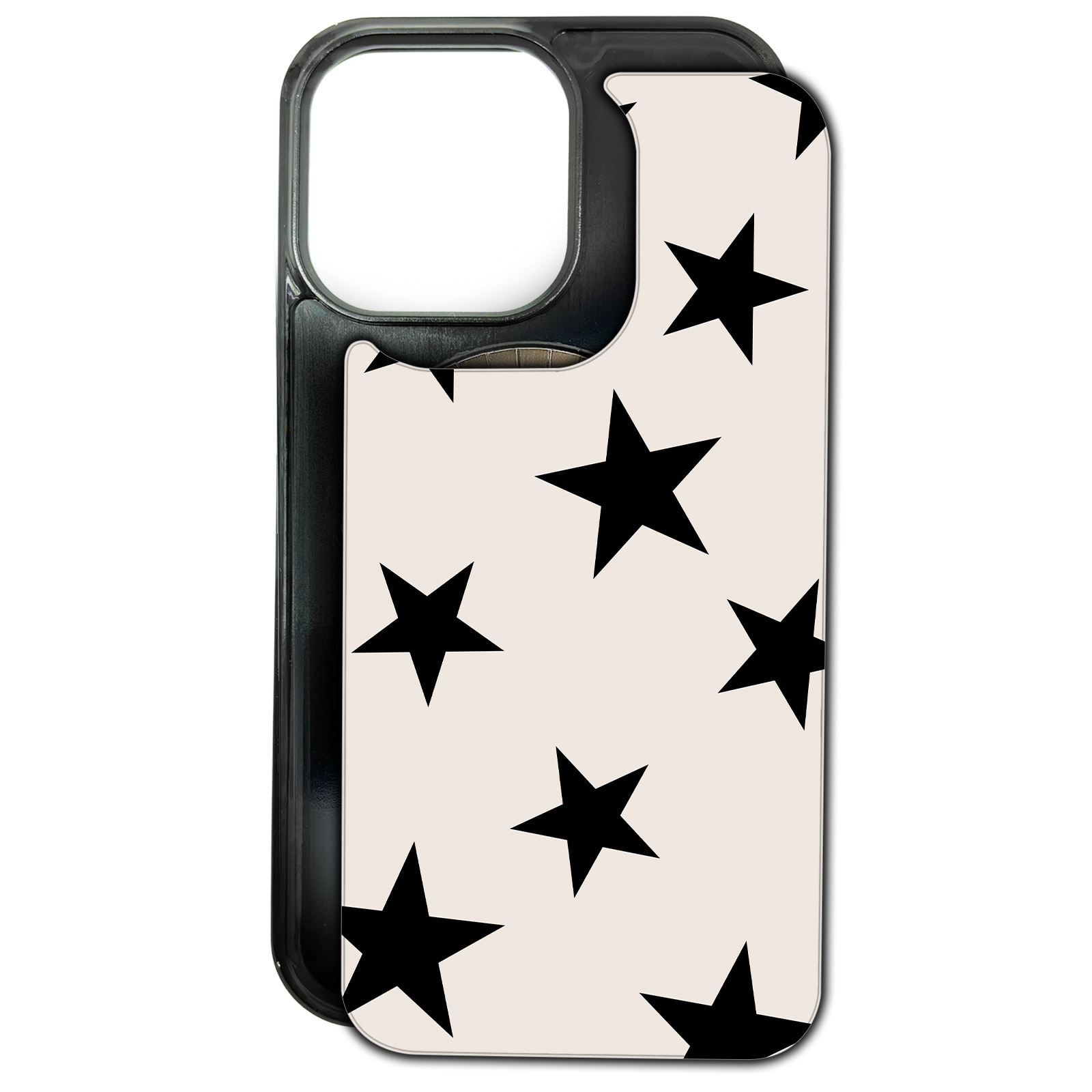Husa de Protectie MagChange pentru Samsung Galaxy A55, Spate Interschimbabil, Plate Black Star