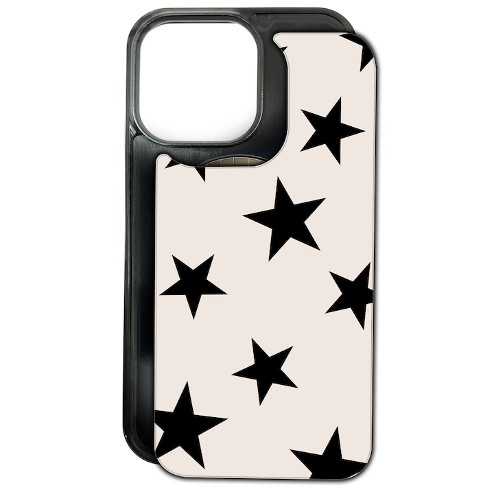 Husa de Protectie MagChange pentru Samsung Galaxy A55, Spate Interschimbabil, Plate Black Star