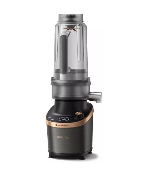 Blender cu functie de stoarcere Philips HR3770/00, 1500 W, 2 l, Tehnologie Flip&Juice, ProBlend Ultra, Aplicatia HomeID (Negru/Cupru)
