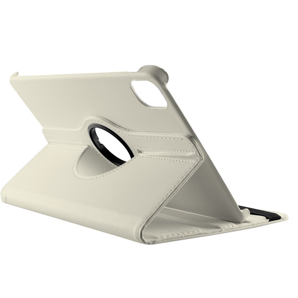 Volte-Tel, Husa tableta din piele rotativa 360° cu stand 2 pozitii si decupaje pentru camera, compatibila cu Xiaomi Pad 5 11.0, Off White