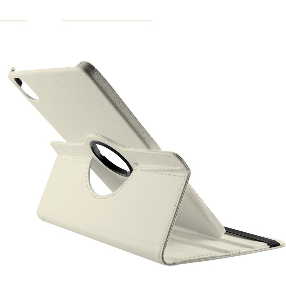 Volte-Tel, Husa tableta din piele rotativa 360° cu stand 2 pozitii si decupaje pentru camera, compatibila cu Xiaomi Pad 5 11.0, Off White