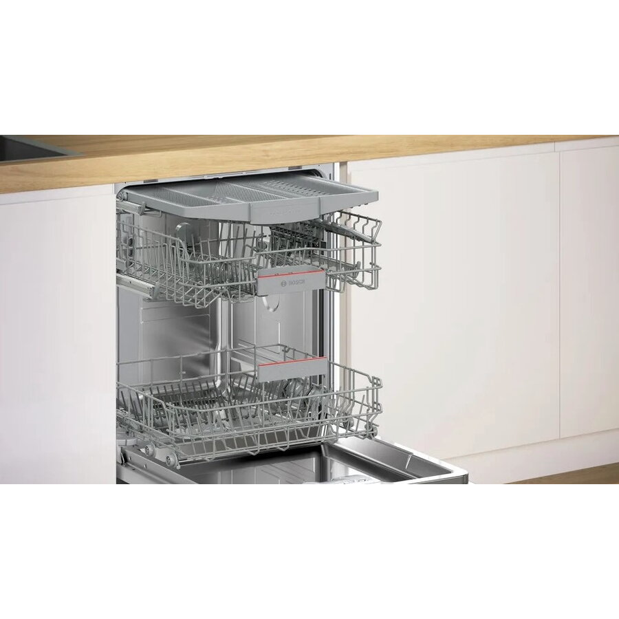 Masina de spalat vase incorporabila Bosch SMV4EMX71S, 14 seturi, 6 programe, clasa B, latime 59,8 cm, Alb