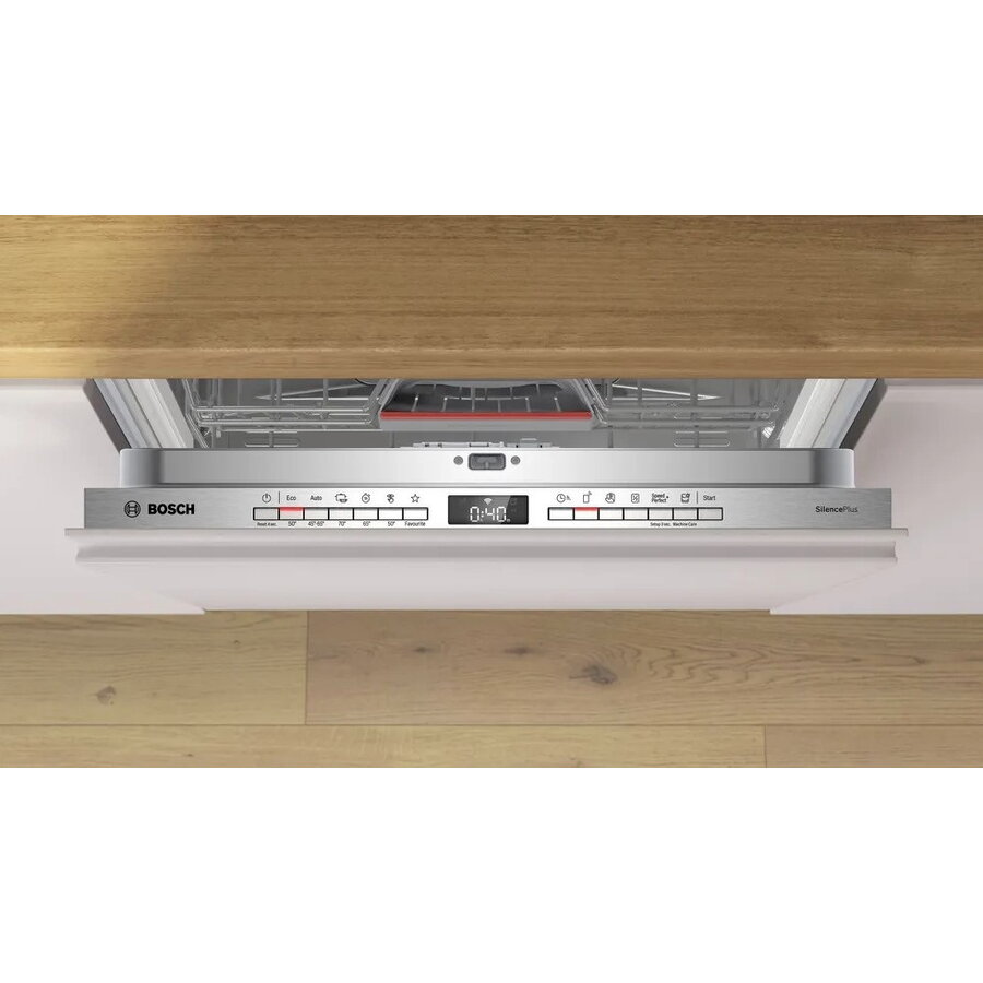 Masina de spalat vase incorporabila Bosch SMV4EMX71S, 14 seturi, 6 programe, clasa B, latime 59,8 cm, Alb