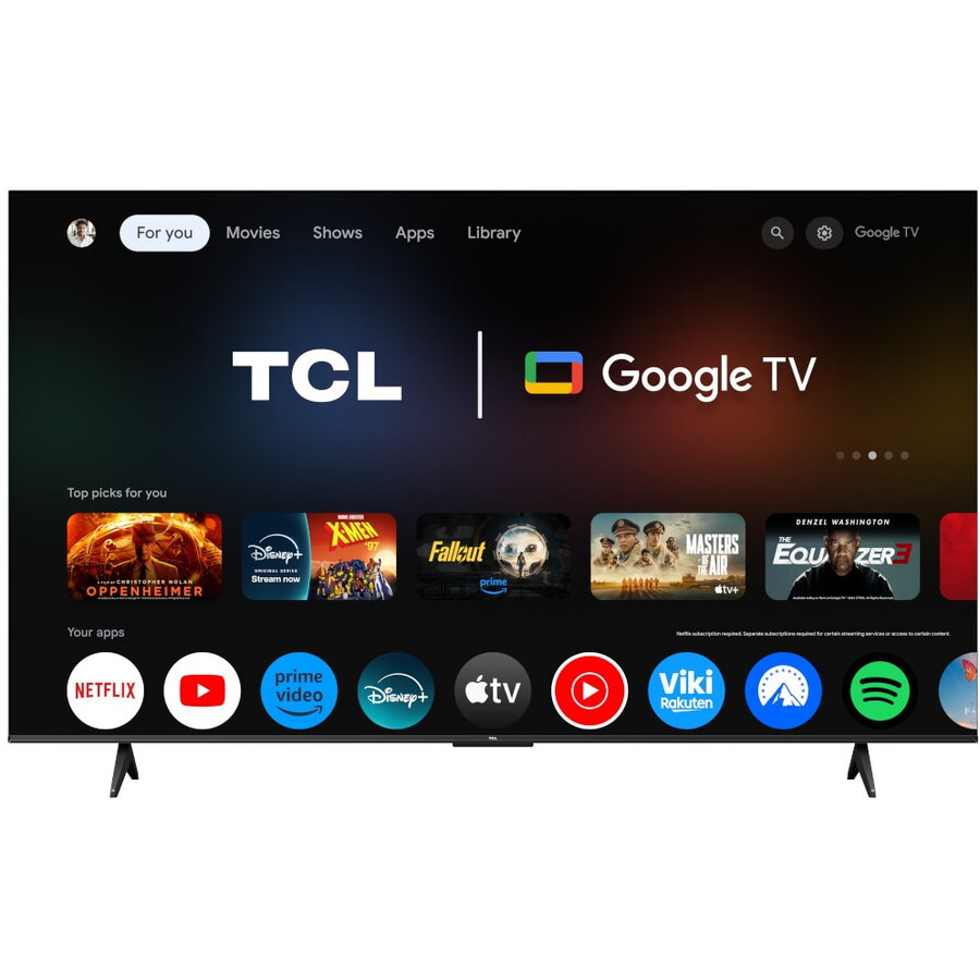 Televizor LED TCL 75V6C, Smart TV, 189 cm, Ultra HD 4K, Google TV, Clasa E, Negru