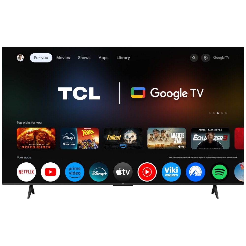 Televizor LED TCL 75V6C, Smart TV, 189 cm, Ultra HD 4K, Google TV, Clasa E, Negru