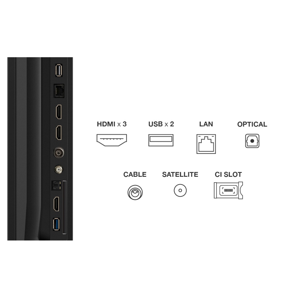 Televizor LED TCL 75V6C, Smart TV, 189 cm, Ultra HD 4K, Google TV, Clasa E, Negru