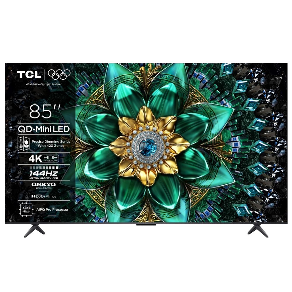 Televizor TCL Mini LED 85Q6C, 215 cm, Smart Google TV, 4K Ultra HD, WiFi, CI+, (Model 2025), Negru