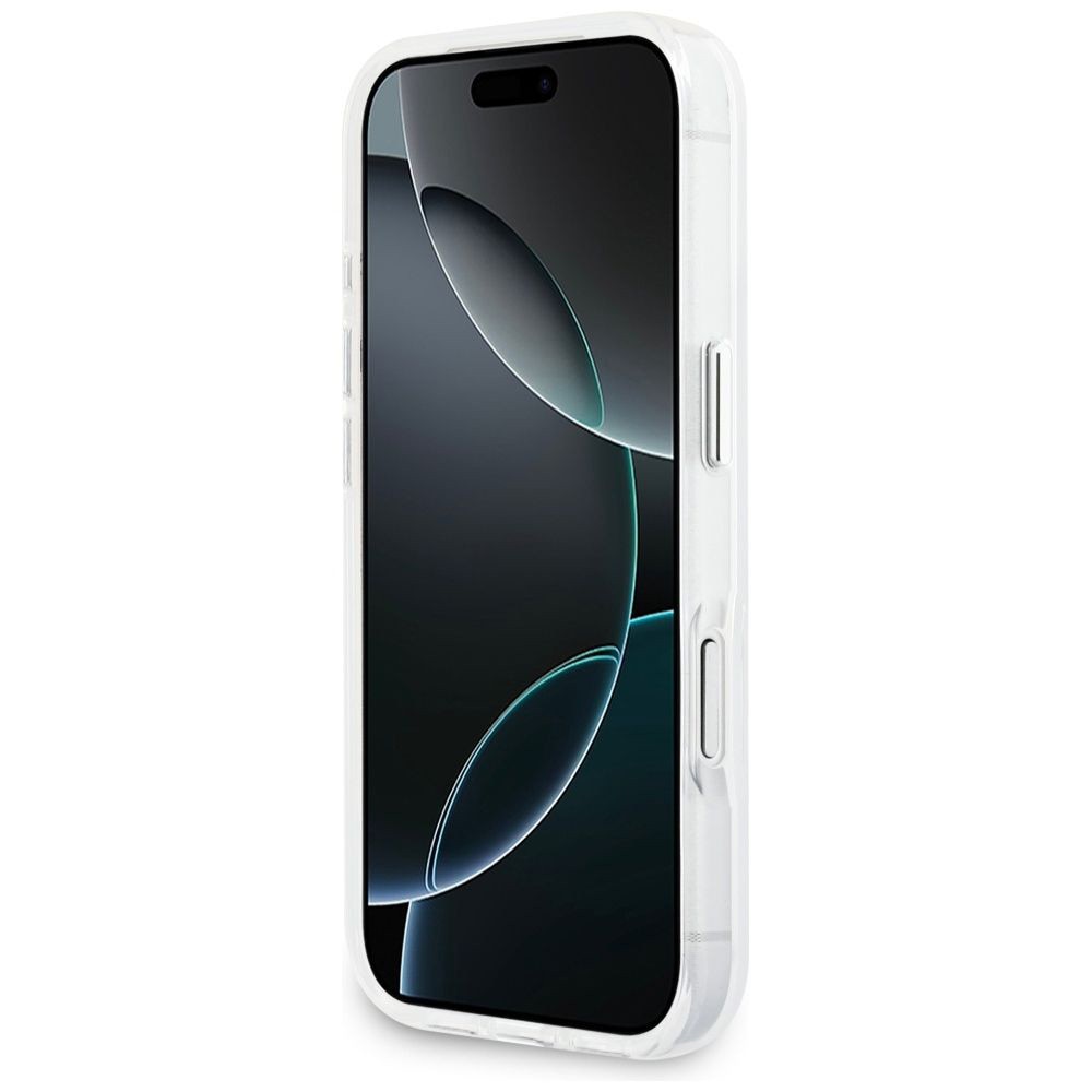 Husa pentru iPhone 17 Pro - Guess IML Gradient Triangle Logo MagSafe (GUHMP17LHGTMLCGT) - Clear
