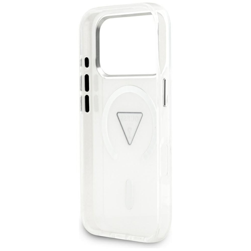 Husa pentru iPhone 17 Pro - Guess IML Gradient Triangle Logo MagSafe (GUHMP17LHGTMLCGT) - Clear