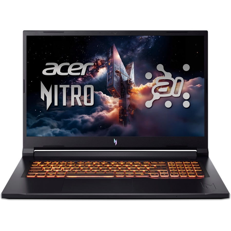 Laptop Acer Nitro V 17 ANV17-41-R27Z, 17.3 inch, QHD IPS, AMD Ryzen AI 7-260H, 32GB RAM, 1TB SSD, Nvidia GeForce RTX 5060 8GB, Windows 11 Home, Negru