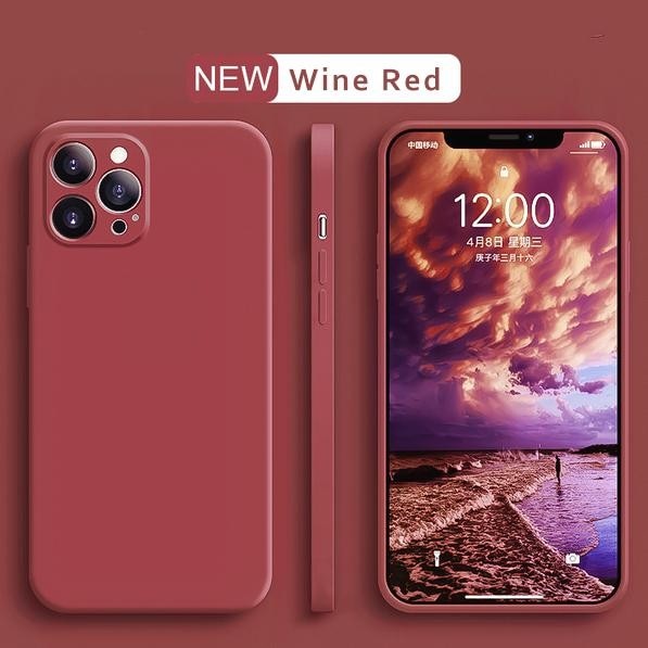 Husa pentru Apple iPhone 14 Pro Flippy, Liquid Silicone, cu Microfibra pe interior, Protectie Antisoc, Wine red, Claret