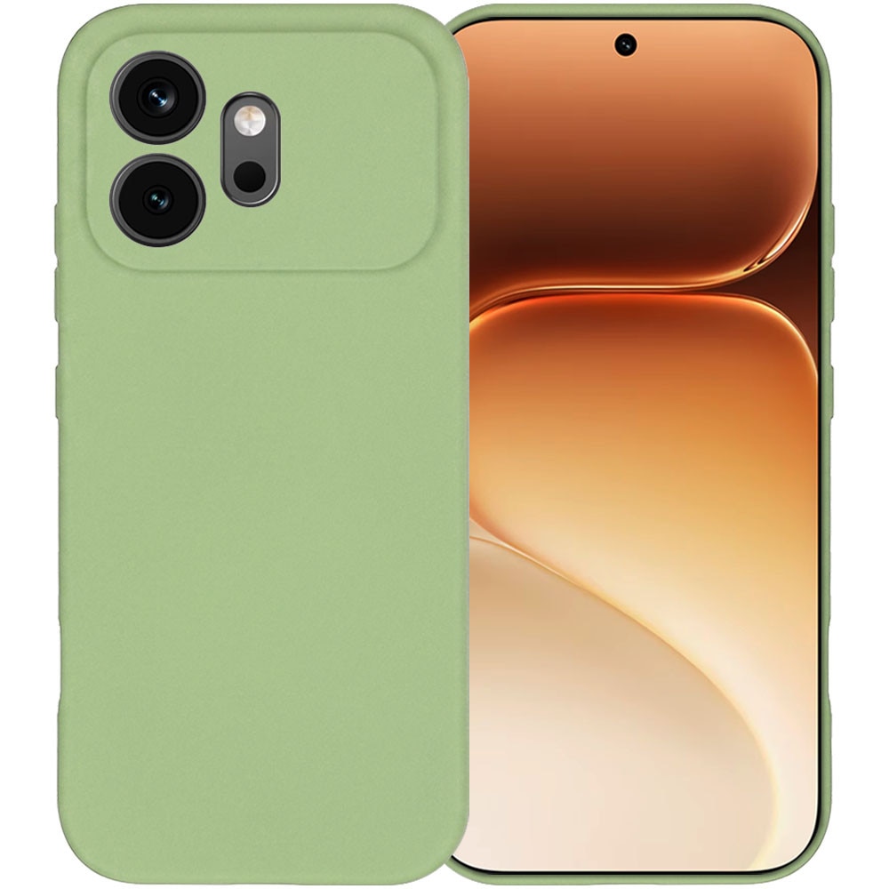 Husa pentru Honor 600, Color Shield, Interior de catifea, Suprafata aderenta, Protectie antisoc, Margini ridicate, Regular Fit, Silicon, Verde masliniu