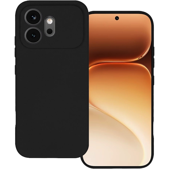 Husa pentru Honor 600, Color Shield, Interior de catifea, Suprafata aderenta, Protectie antisoc, Margini ridicate, Regular Fit, Silicon, Negru