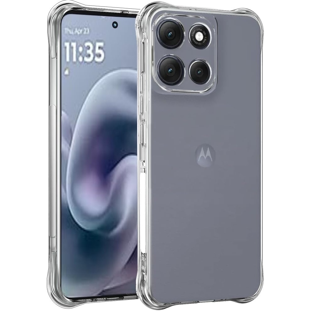 Intelli® Husa silicon compatibila cu Motorola Moto G86 Power, Anti soc, Transparent