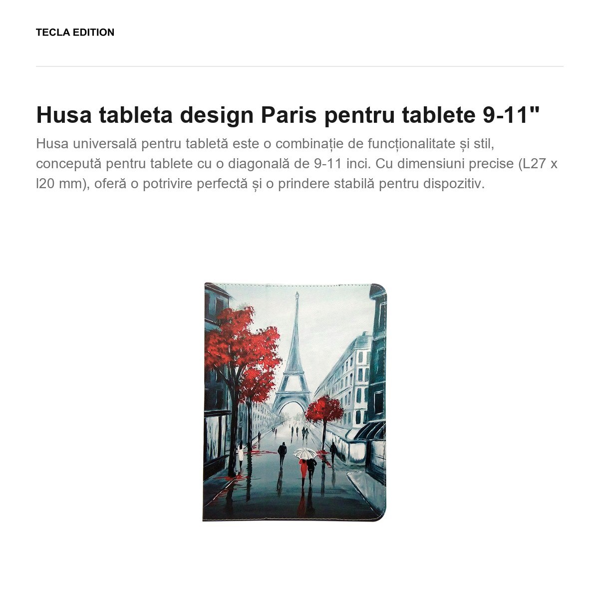 Husa tableta design Paris pentru tablete 9-11"
