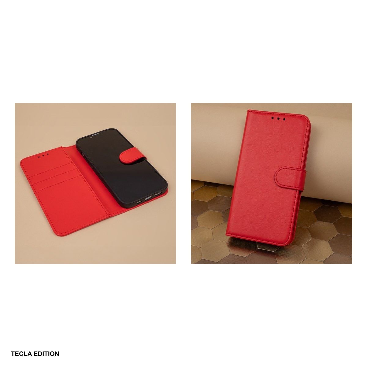 Husa Smart Classic pentru Xiaomi Redmi 14C, Redmi 14C 5G, tip carte cu inchidere magnetica, Rosu