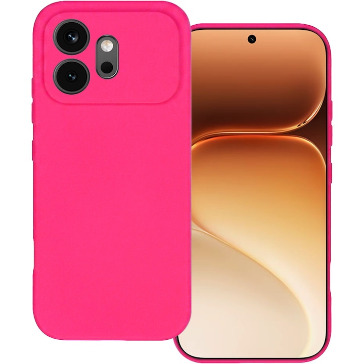 Husa pentru Honor 600, Color Shield, Interior de catifea, Suprafata aderenta, Protectie antisoc, Margini ridicate, Regular Fit, Silicon, Roz aprins
