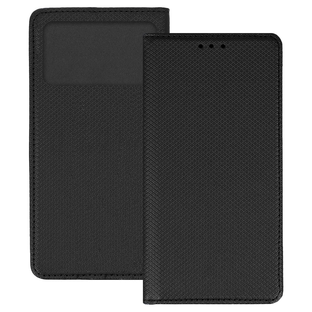 Husa pentru Honor 600, PU Casual Book, Buzunar card, Inchidere magnetica, Functie stand / suport, Decupaj difuzor apeluri, Acoperire completa 360 de grade, Protectie fata-spate, Tip carte, Negru